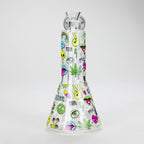 Haze | 7″ Skull Glass Bubbler – Charcoal Black (Mini-H)