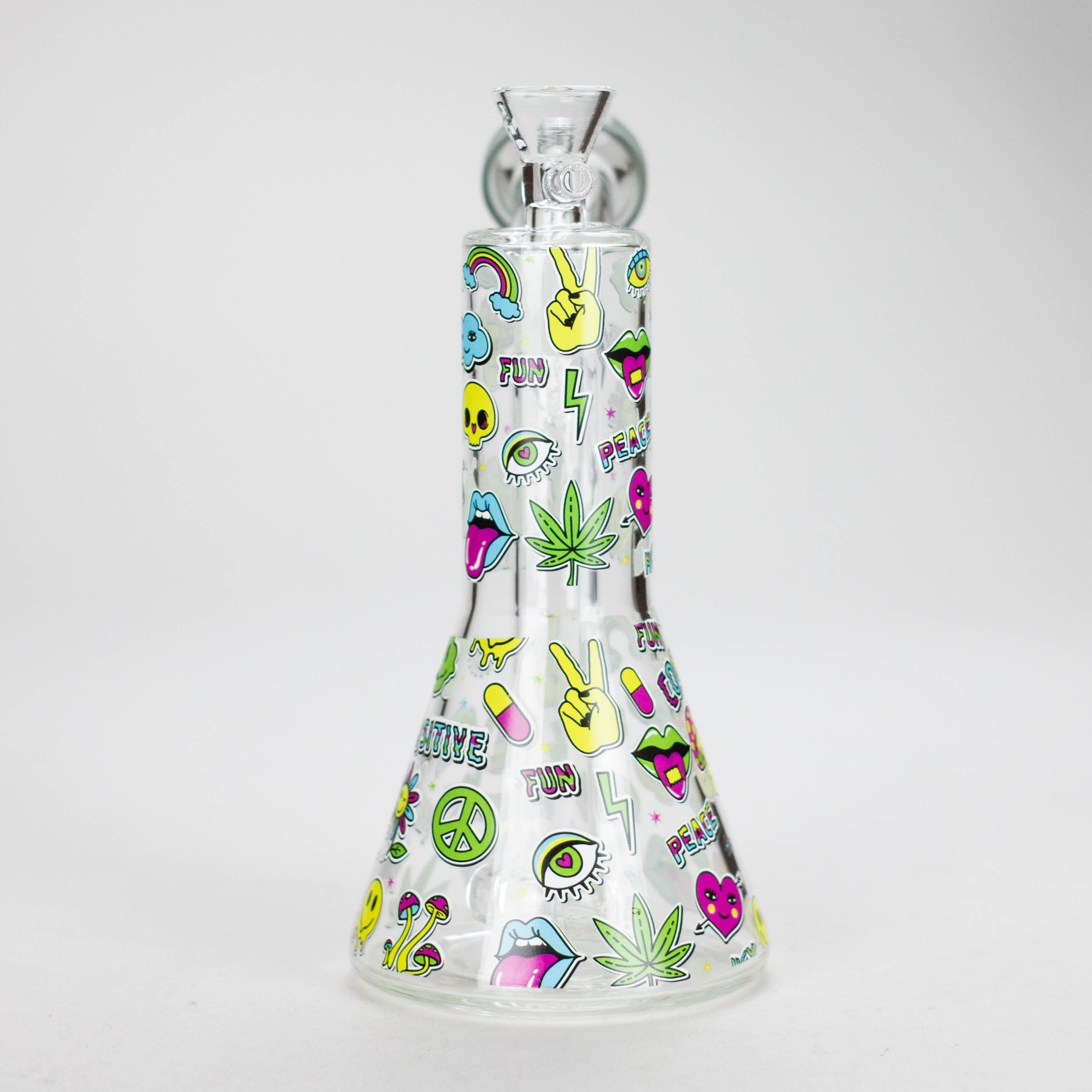 Haze | 7″ Skull Glass Bubbler – Charcoal Black (Mini-H)