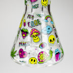 Haze | 7″ Skull Glass Bubbler – Charcoal Black (Mini-H)