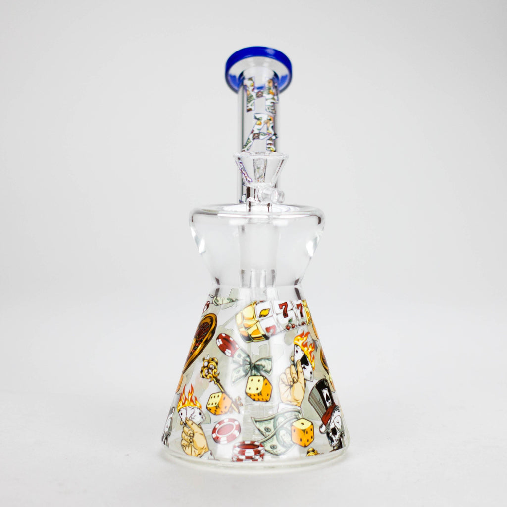 Haze | 8″ Gambling Glass Bubbler – Blue (Mini-I)
