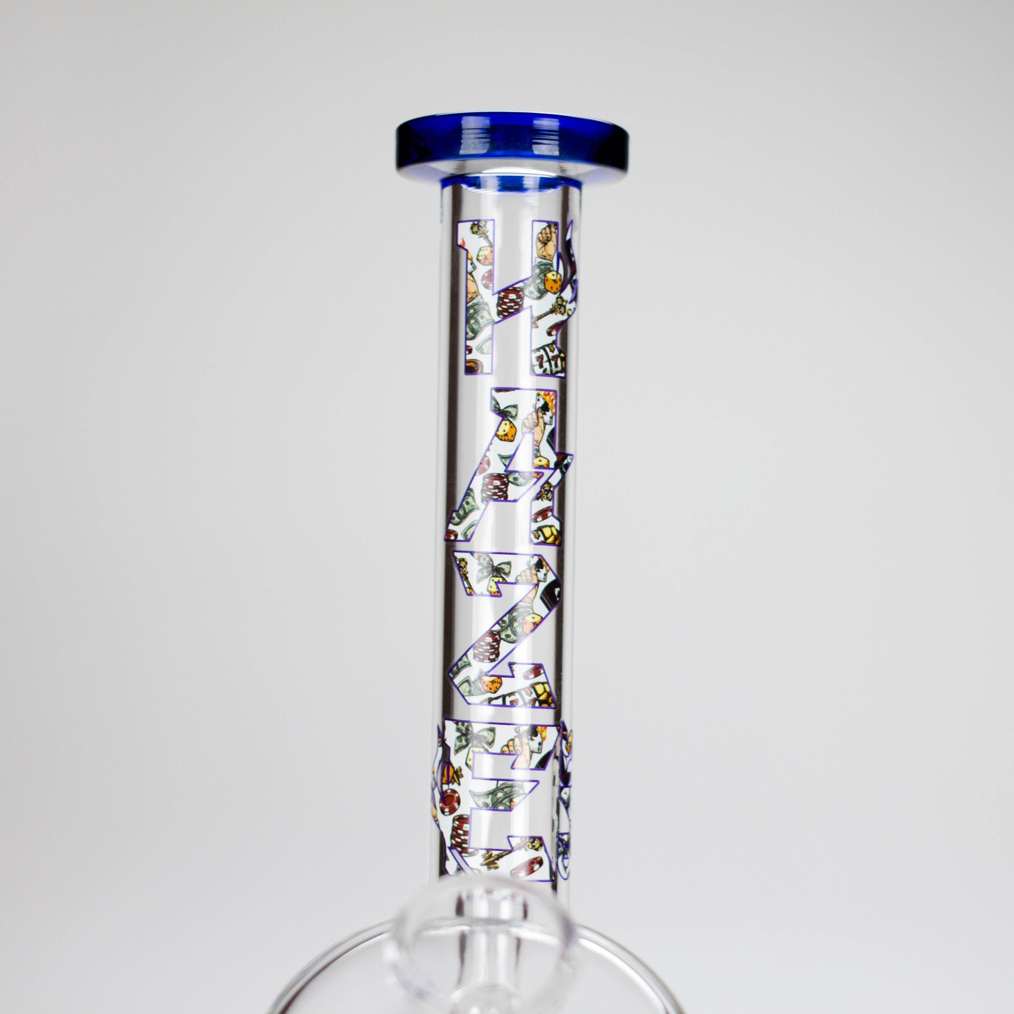 Haze | 8″ Gambling Glass Bubbler – Blue (Mini-I)