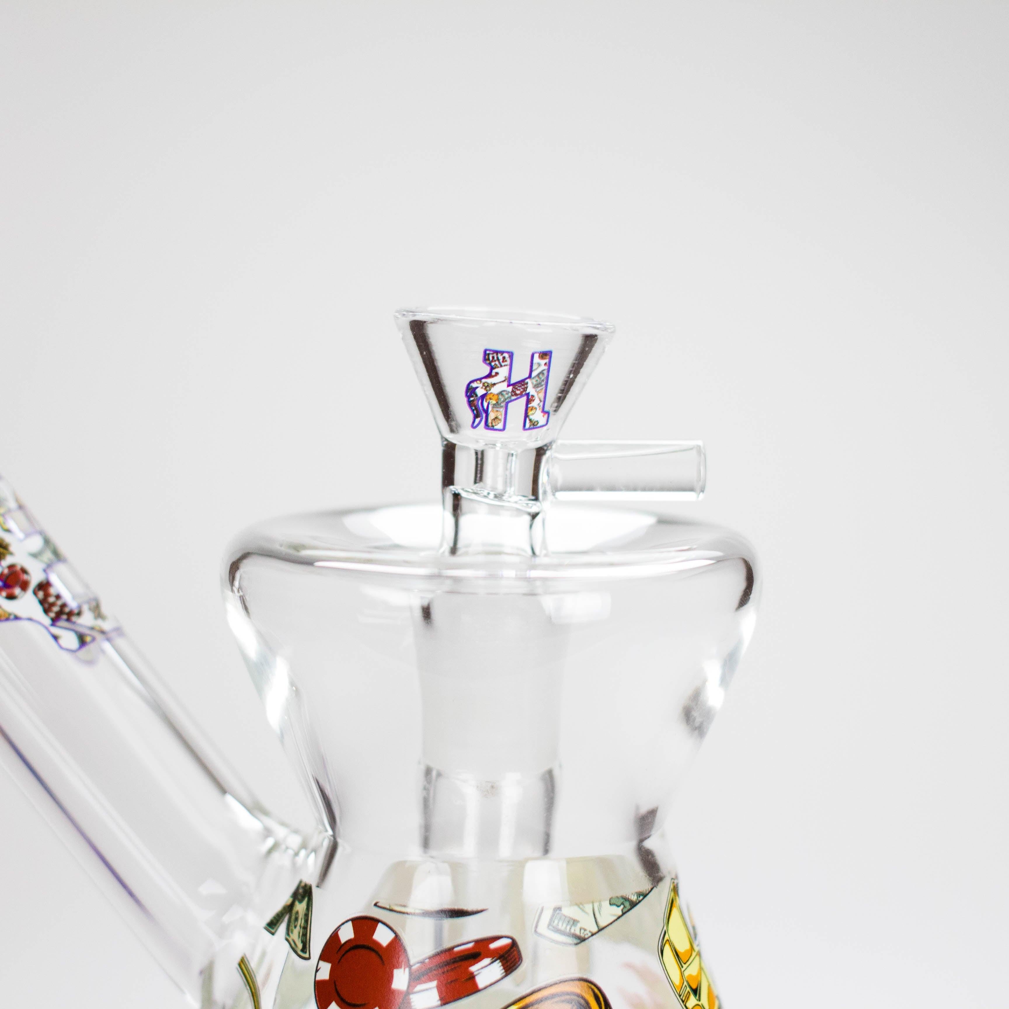 Haze | 8″ Gambling Glass Bubbler – Blue (Mini-I)