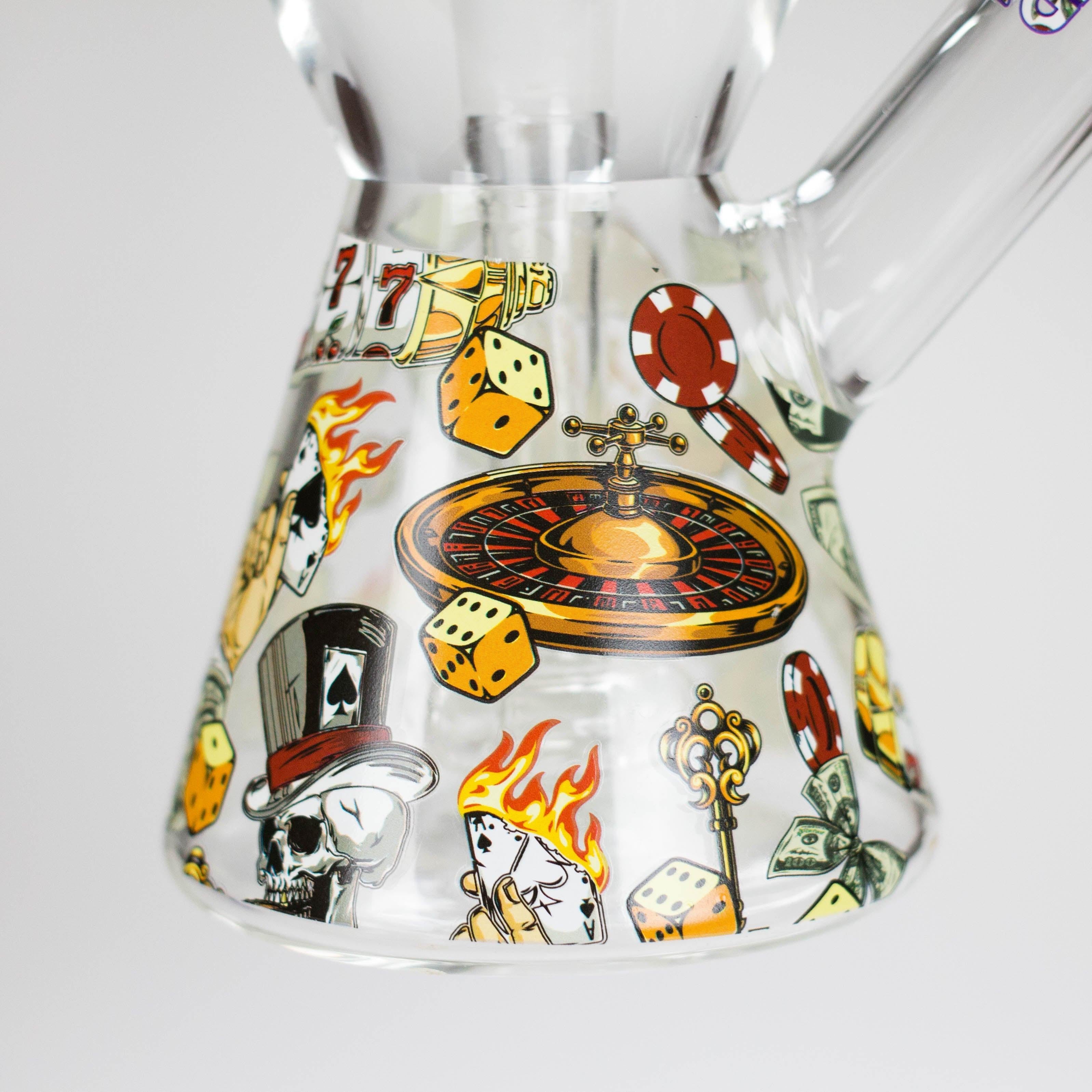 Haze | 8″ Gambling Glass Bubbler – Blue (Mini-I)