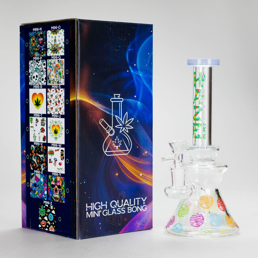 Haze | 8.5″ Colorful Chill Rig – Jade Blue (Mini-K)
