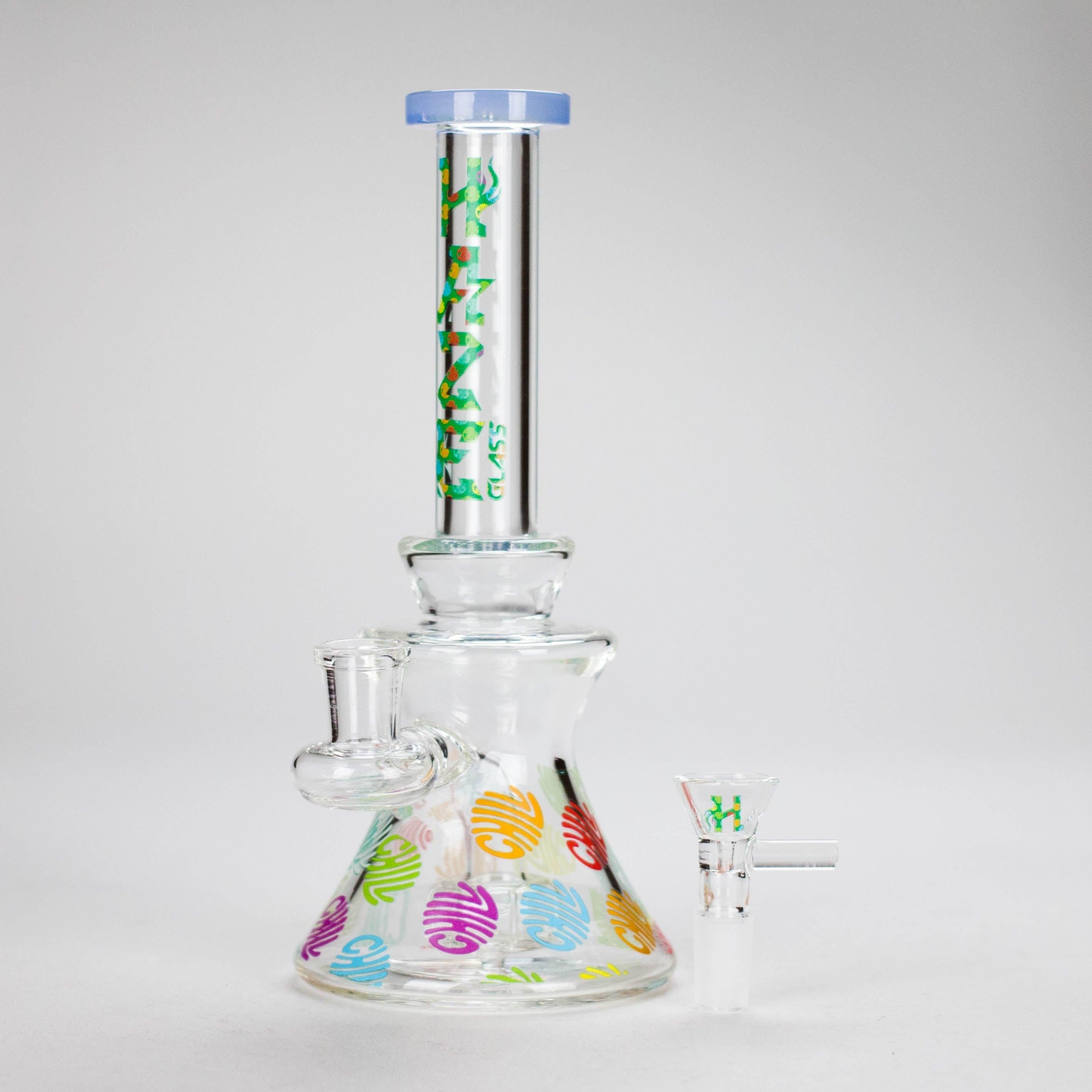 Haze | 8.5″ Colorful Chill Rig – Jade Blue (Mini-K)