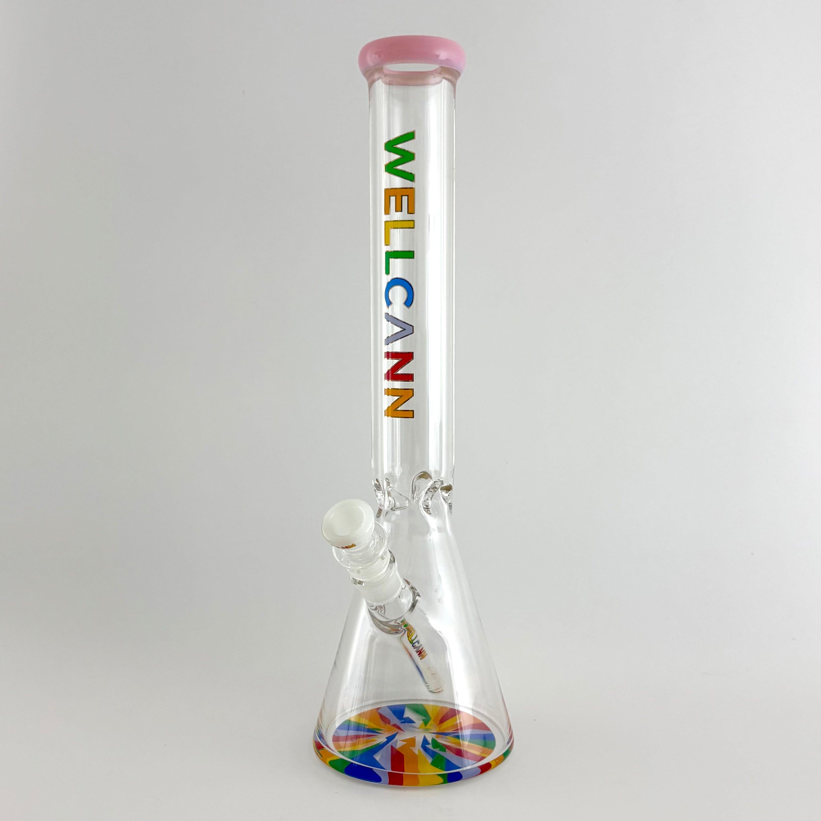 Wellcann | 17" Thickened Base Psychedelic Beaker Glass Bong