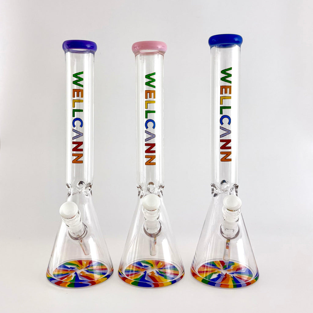 Wellcann | 17" Thickened Base Psychedelic Beaker Glass Bong