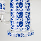 7" Cloisonné Design Glass Bong with Water Diffuser – 14mm Bowl Joint