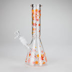 10" Cherry Blossom Glass Beaker Bong – 14mm Bowl Joint