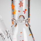 10" Cherry Blossom Glass Beaker Bong – 14mm Bowl Joint