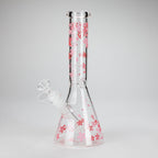 10" Cherry Blossom Glass Beaker Bong – 14mm Bowl Joint