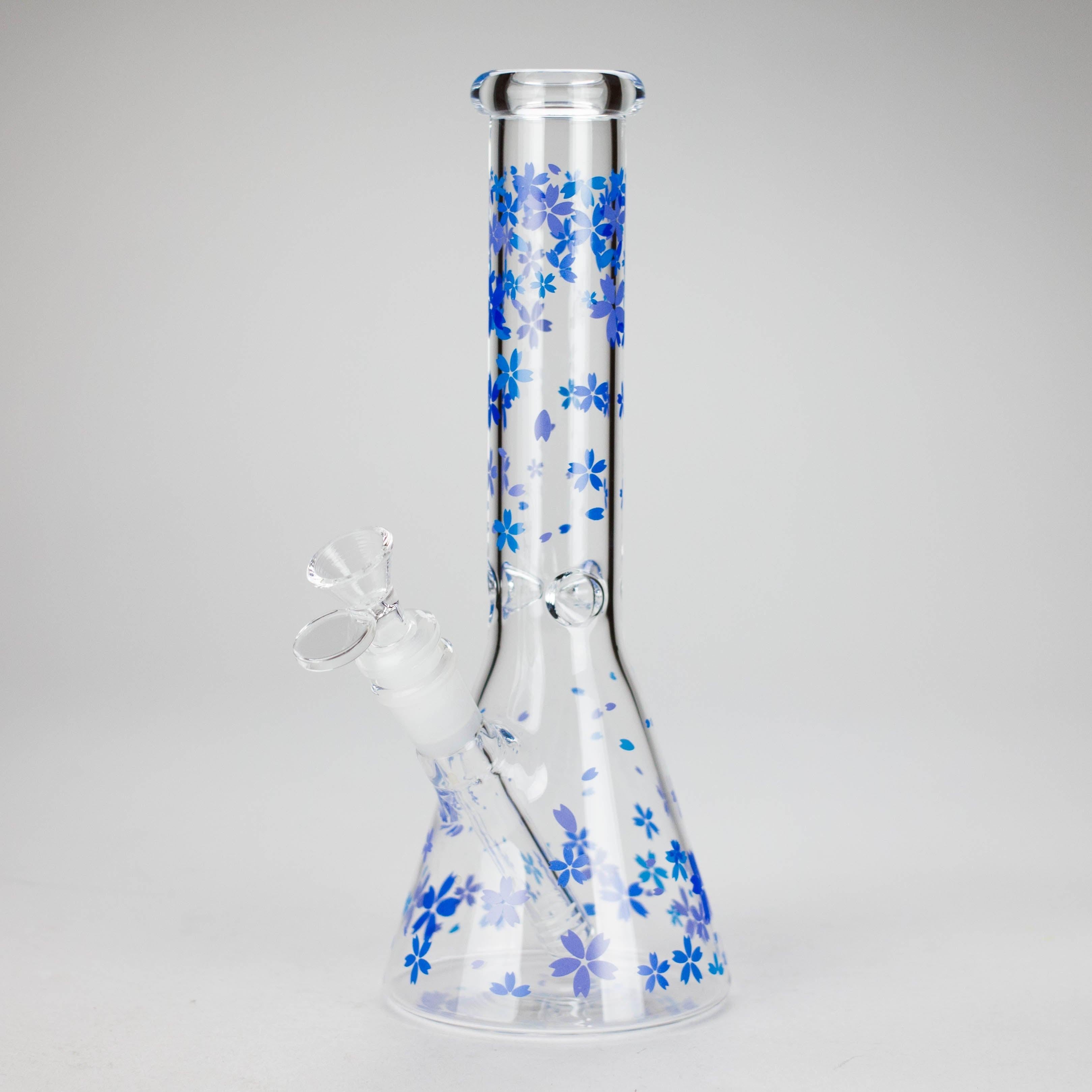 10" Cherry Blossom Glass Beaker Bong – 14mm Bowl Joint Secondary image