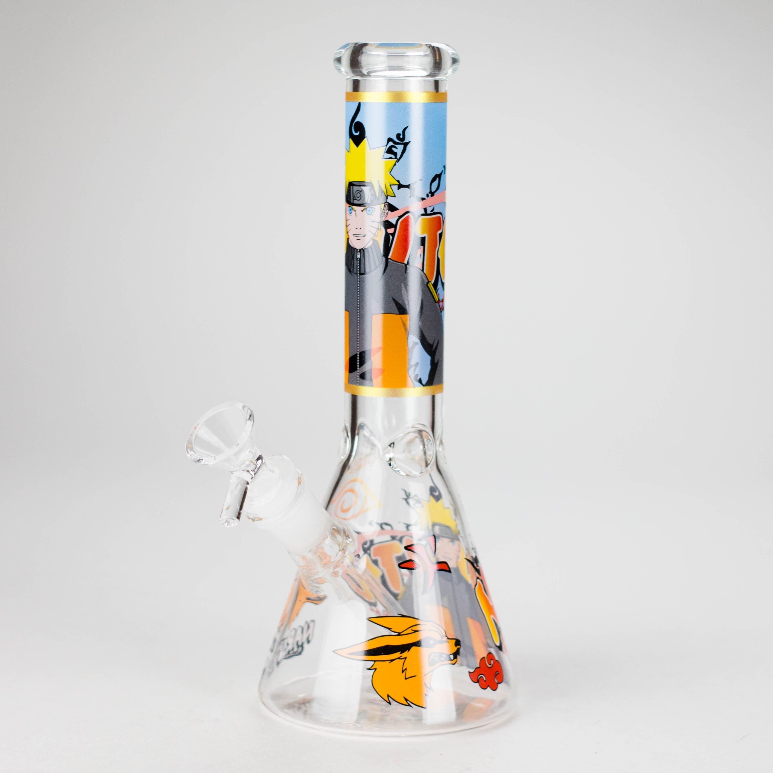 10" Comic Design Glass Beaker Bong – 14mm Bowl Joint