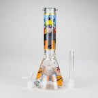 10" Comic Design Glass Beaker Bong – 14mm Bowl Joint
