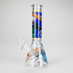 10" Comic Design Glass Beaker Bong – 14mm Bowl Joint