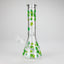 10" Lucky Clover Glass Beaker Bong – 14mm Bowl Joint