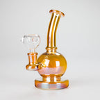 7" Solid Color Electroplate Glass Bong – 14mm Bowl Joint