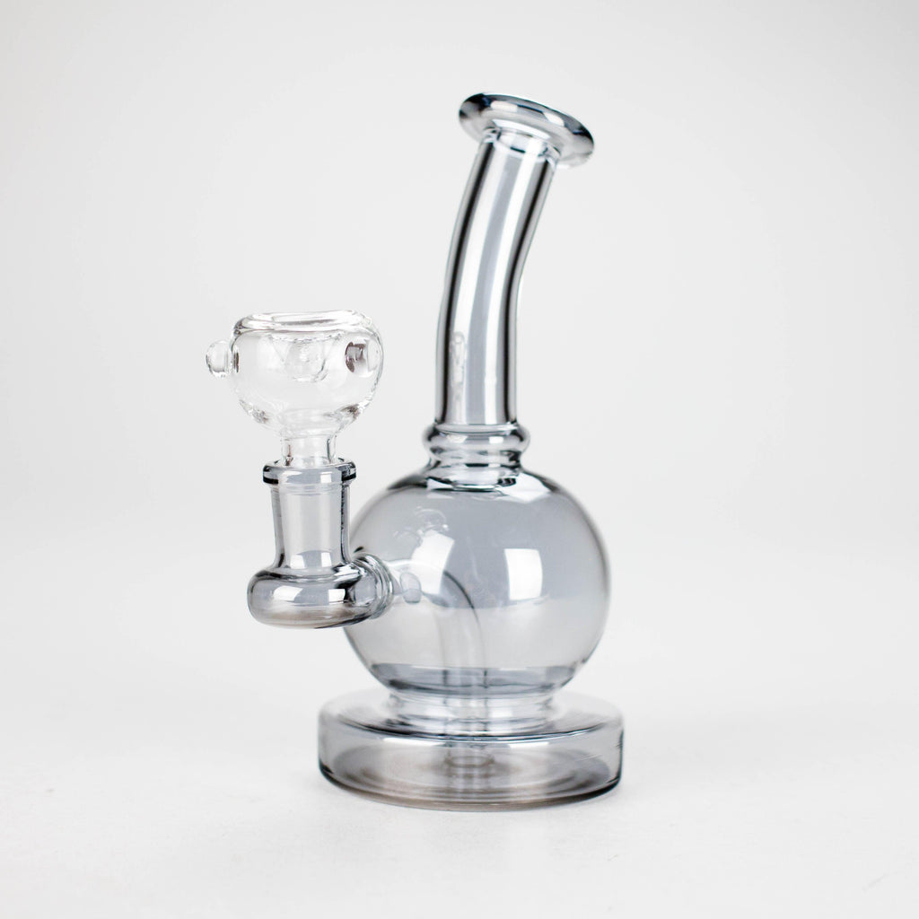 7" Solid Color Electroplate Glass Bong – 14mm Bowl Joint