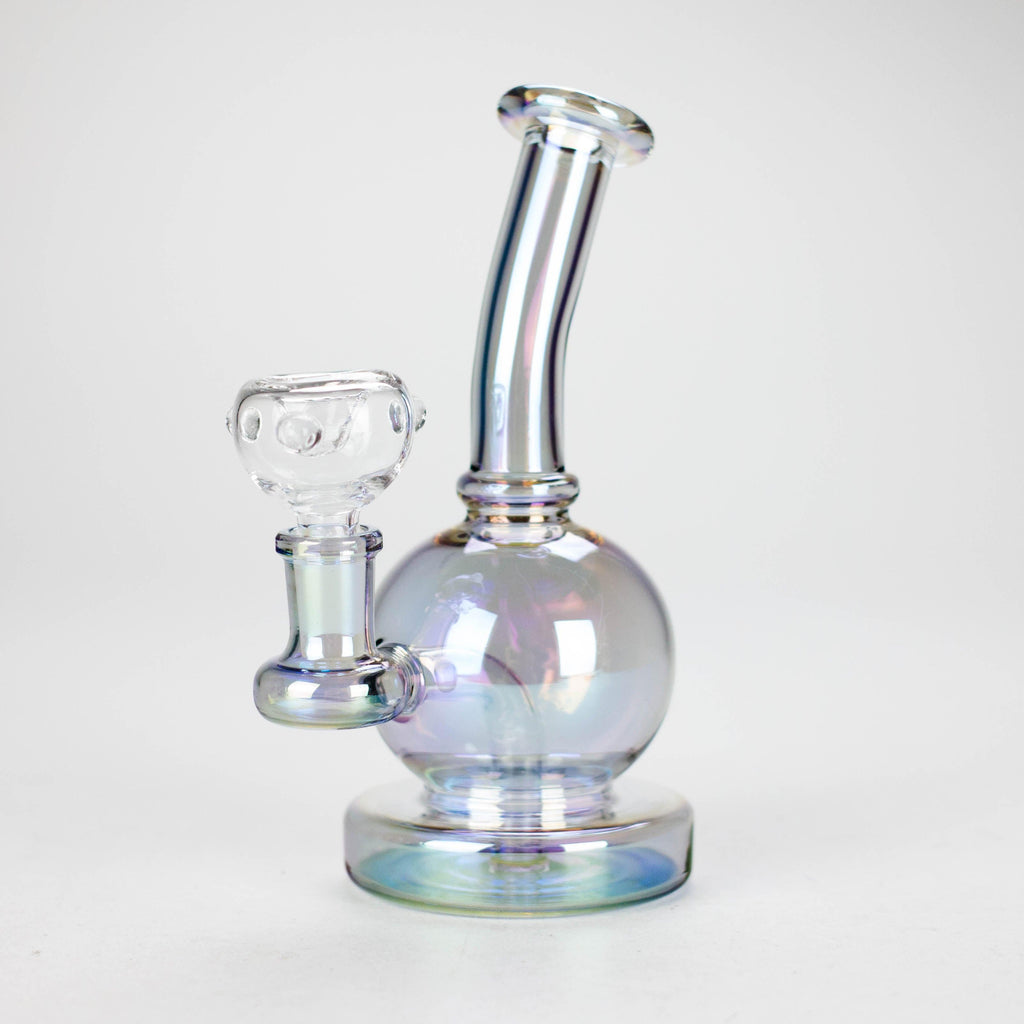 7" Solid Color Electroplate Glass Bong – 14mm Bowl Joint