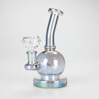 7" Solid Color Electroplate Glass Bong – 14mm Bowl Joint