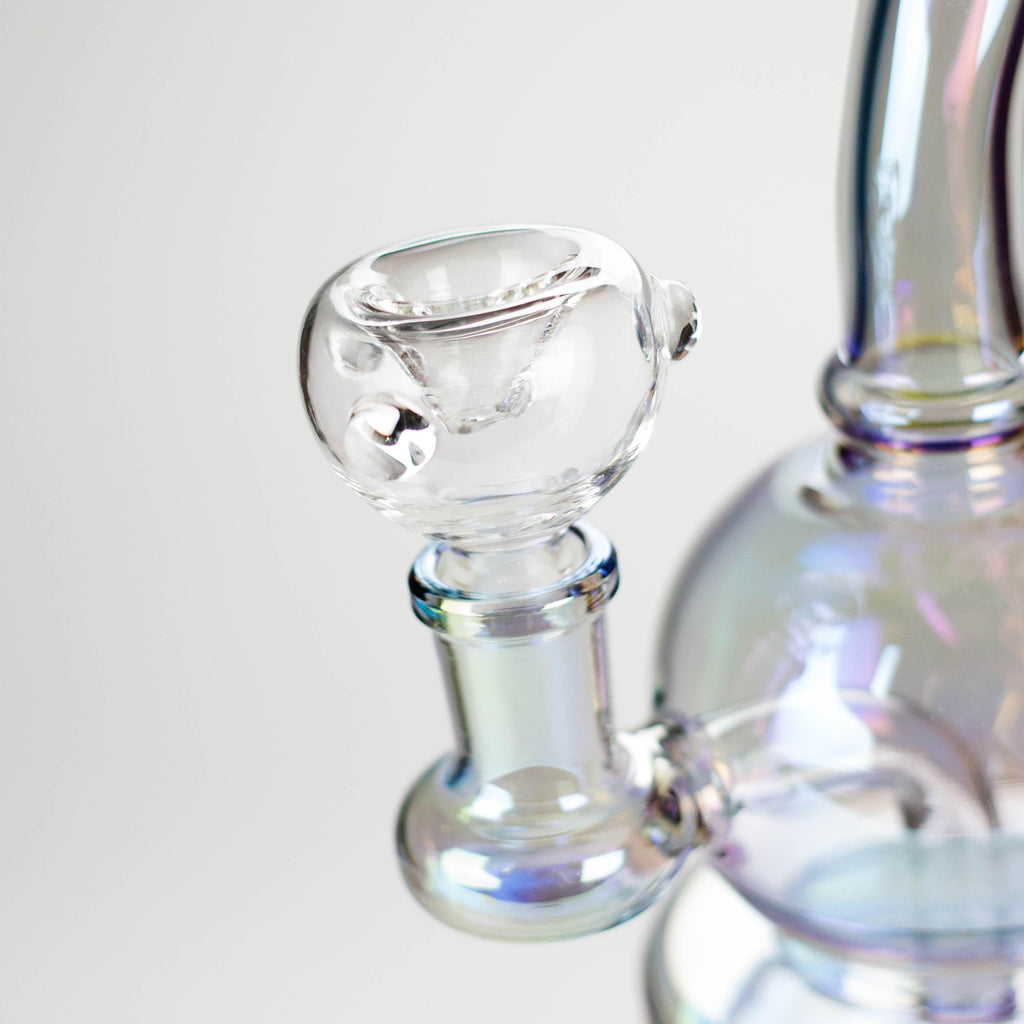 7" Solid Color Electroplate Glass Bong – 14mm Bowl Joint