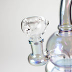 7" Solid Color Electroplate Glass Bong – 14mm Bowl Joint