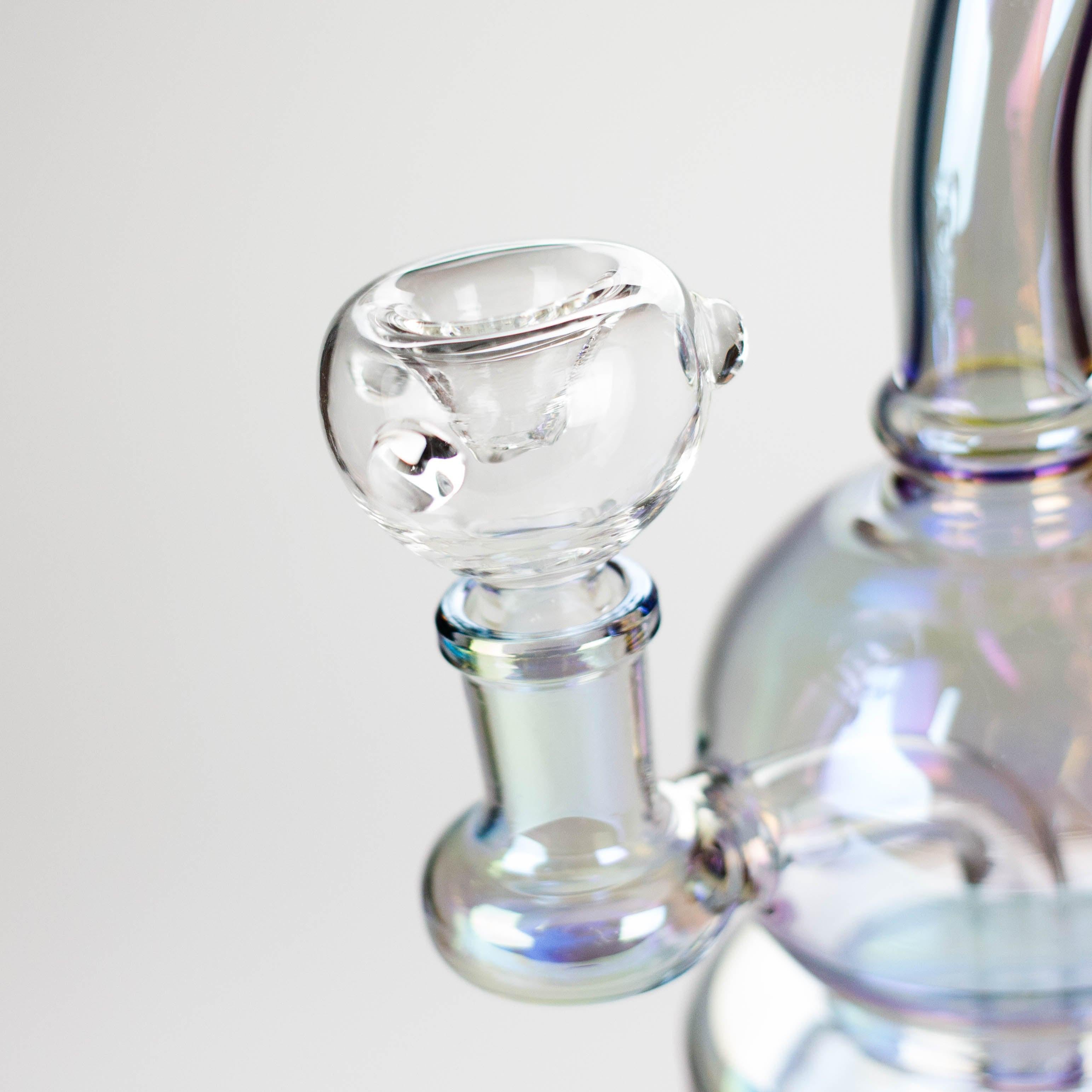 7" Solid Color Electroplate Glass Bong – 14mm Bowl Joint