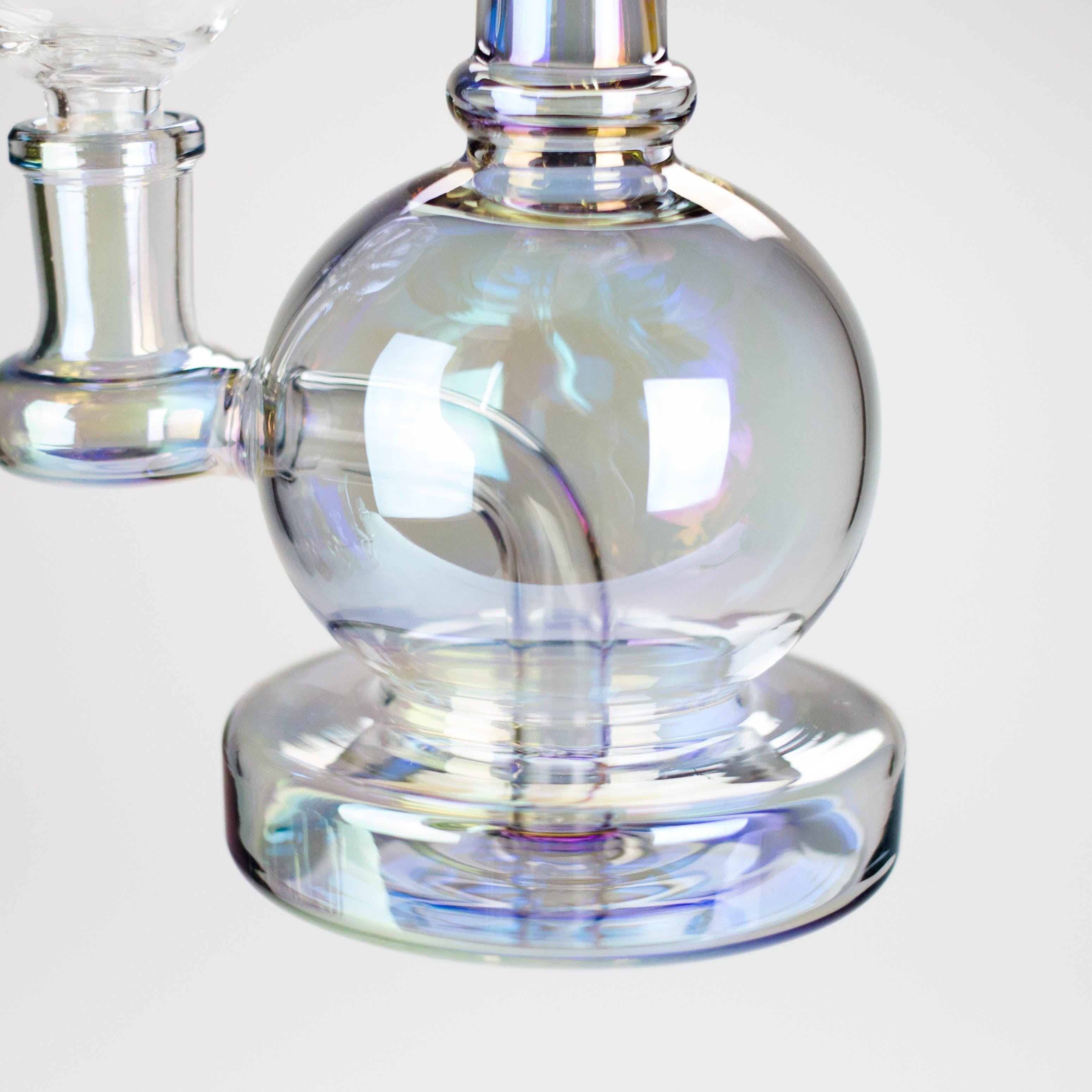 7" Solid Color Electroplate Glass Bong – 14mm Bowl Joint Secondary image