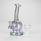 7" Solid Color Electroplate Glass Bong – 14mm Bowl Joint