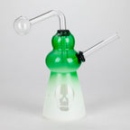 6" Flat Bottom Skull Glass Oil Burner – Compact Design with Assorted Colors
