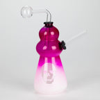 6" Round Bottom Skull Glass Oil Burner – Compact Design with Assorted Colors
