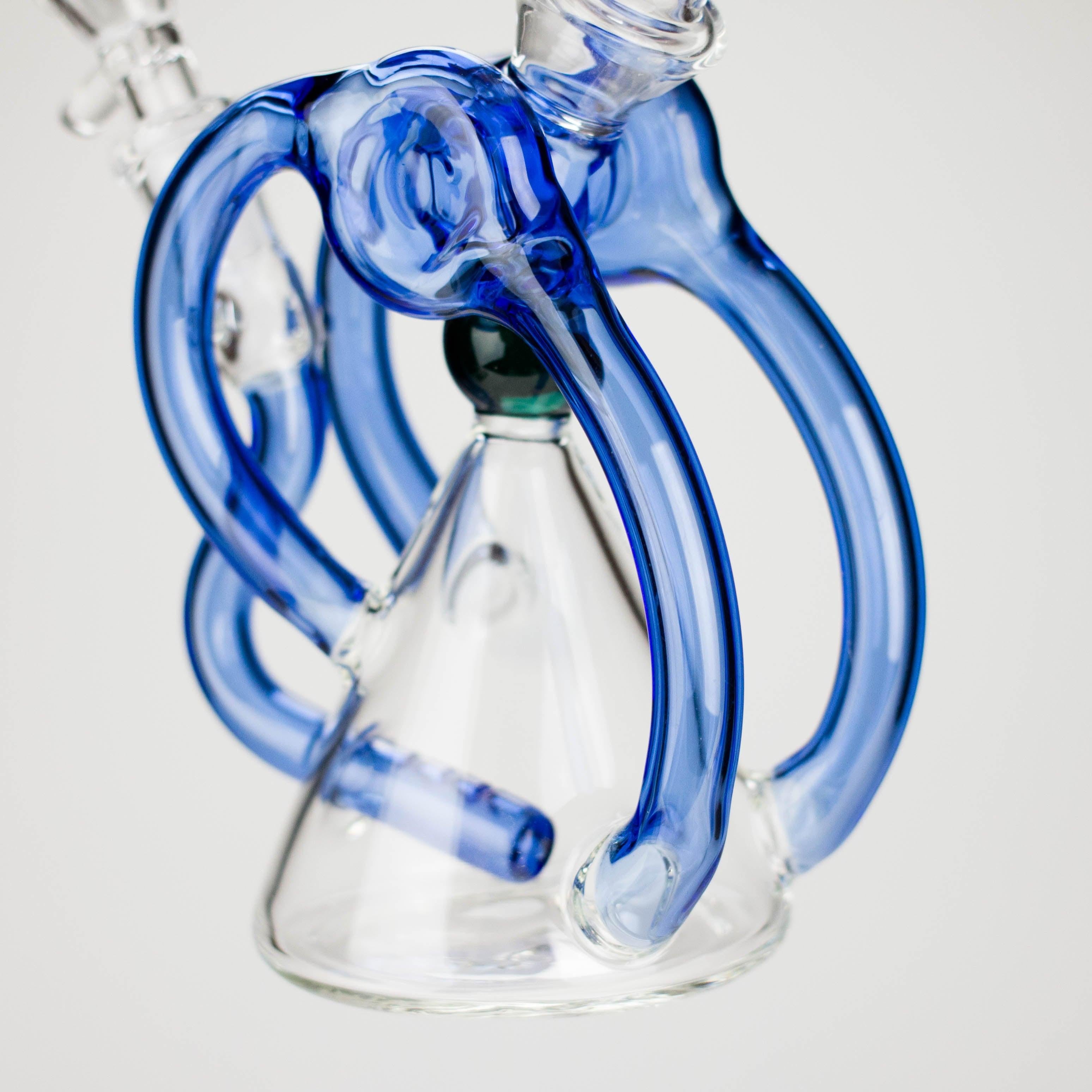 8" Color Accented Recycle Oil Glass Bong Secondary image