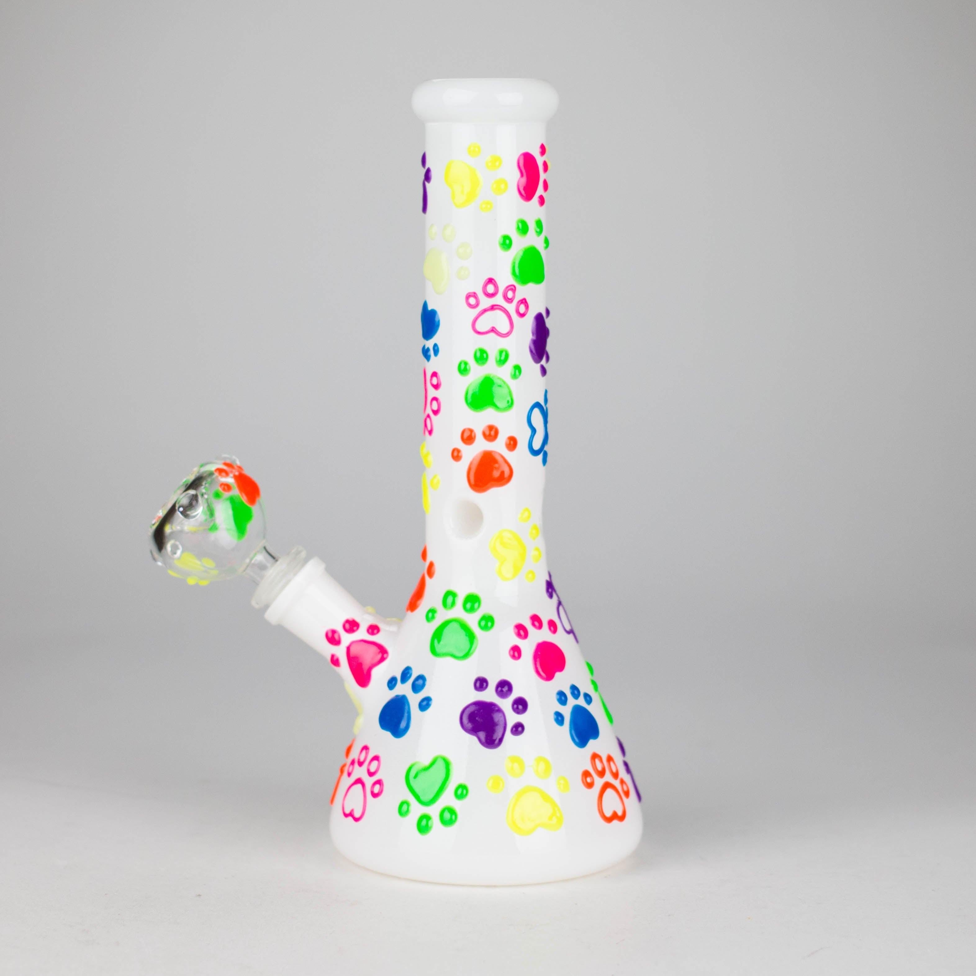 10" 3D Glass Bong With My Pet Design – Glow in the Dark