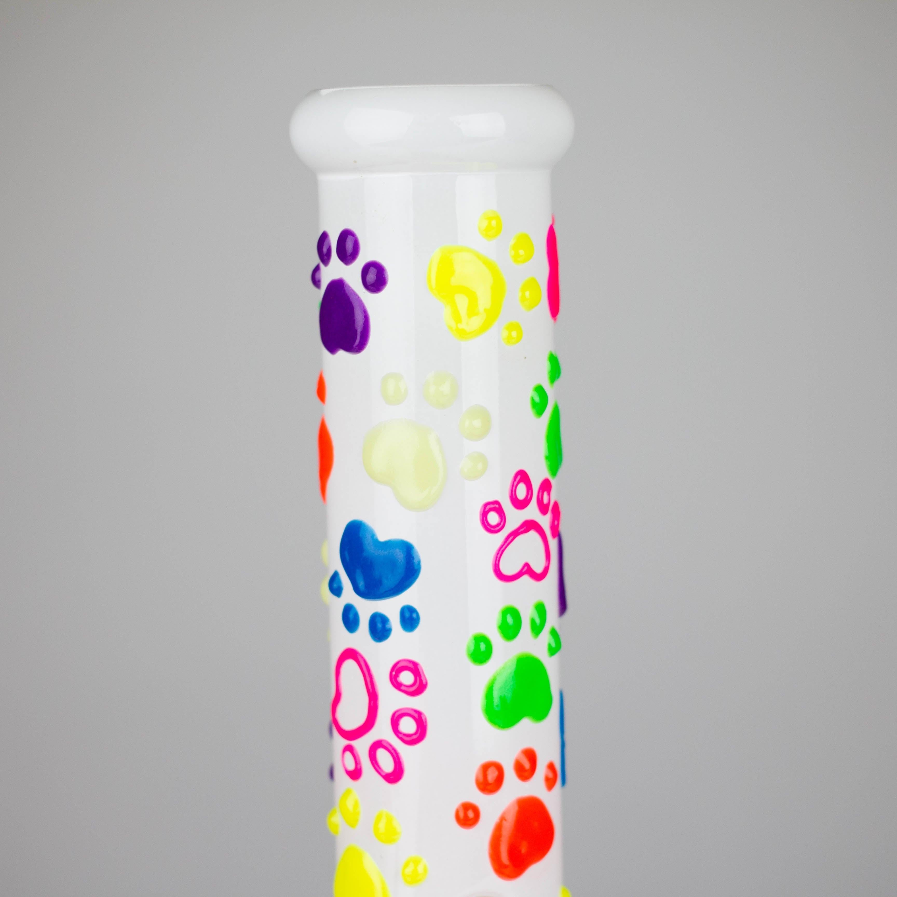 10" 3D Glass Bong With My Pet Design – Glow in the Dark