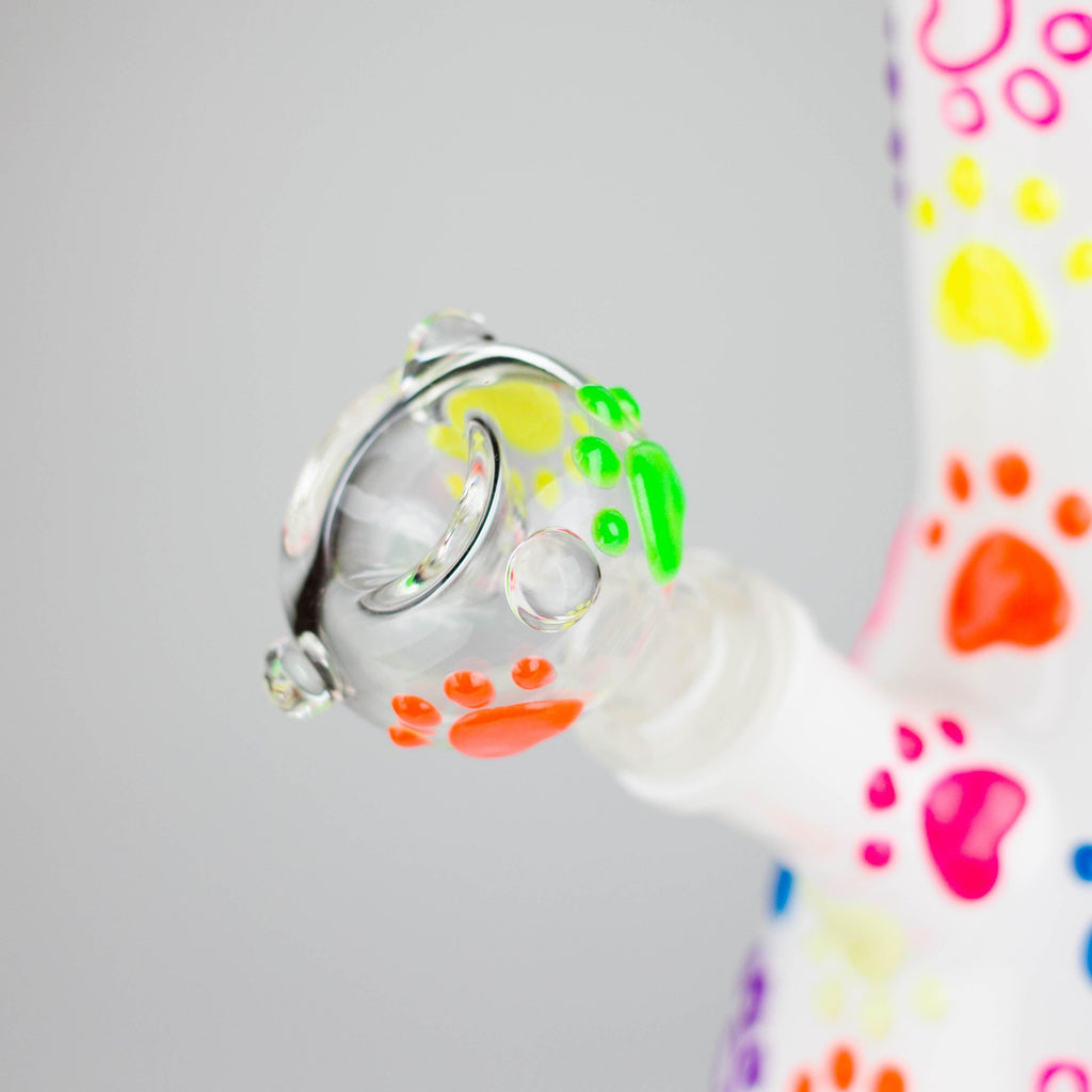 10" 3D Glass Bong With My Pet Design – Glow in the Dark
