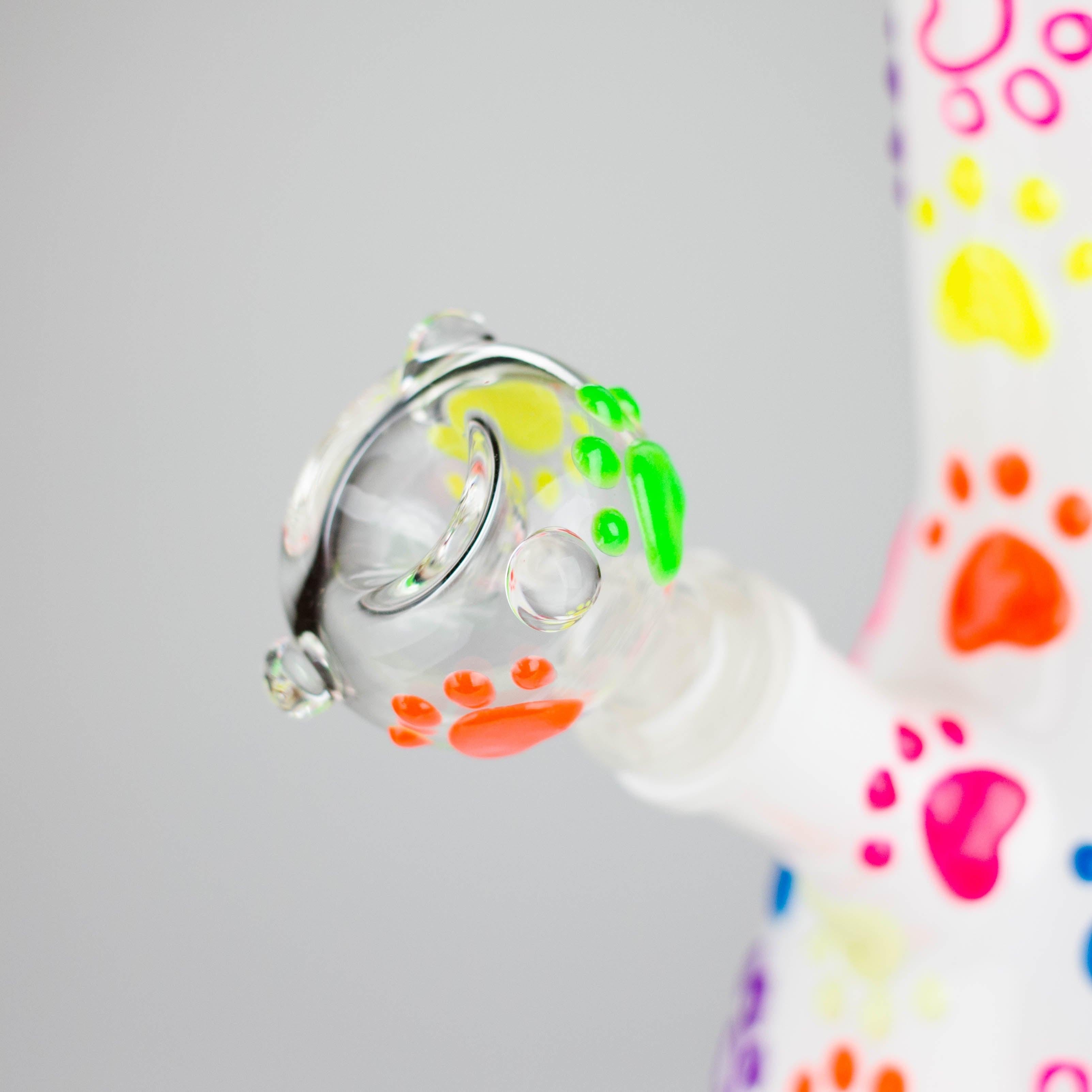 10" 3D Glass Bong With My Pet Design – Glow in the Dark