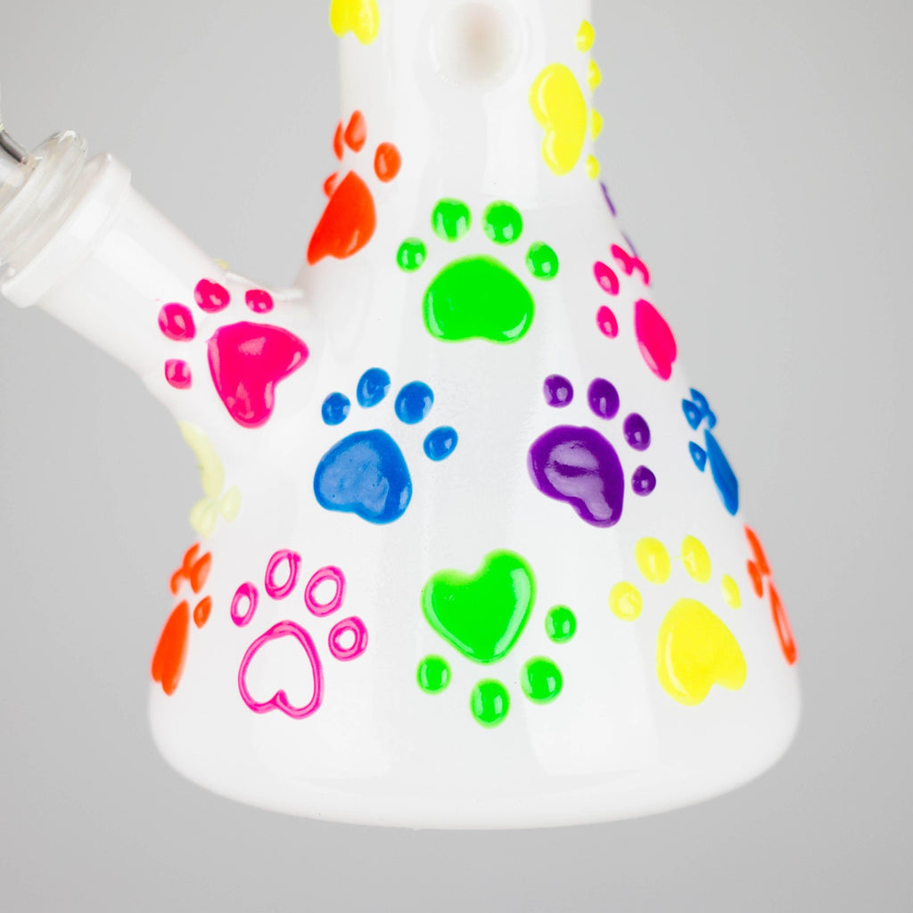10" 3D Glass Bong With My Pet Design – Glow in the Dark