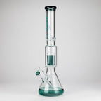Genie | 17.5" 10-Arm 9mm Colored Bottom Glass Bong [GE4180]