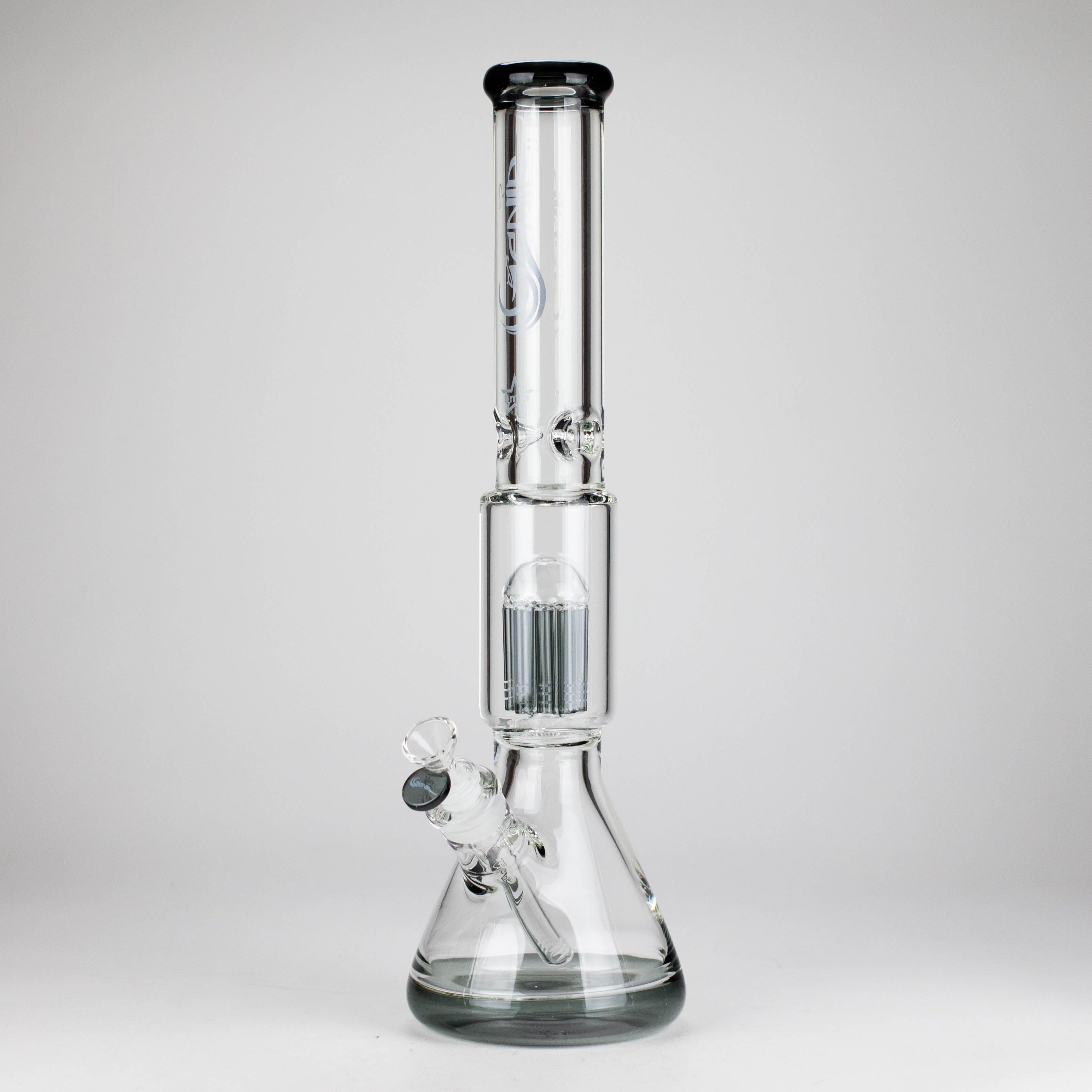 Genie | 17.5" 10-Arm 9mm Colored Bottom Glass Bong [GE4180]