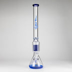 Genie | 24" 12-Arm 9mm Colored Bottom Glass Water Bong [F7-004-1]