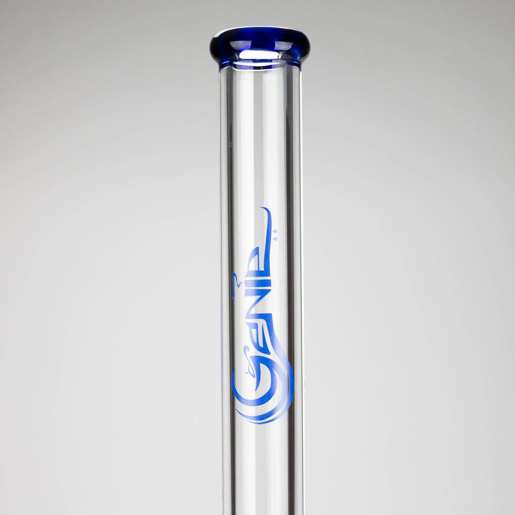Genie | 24" 12-Arm 9mm Colored Bottom Glass Water Bong [F7-004-1]