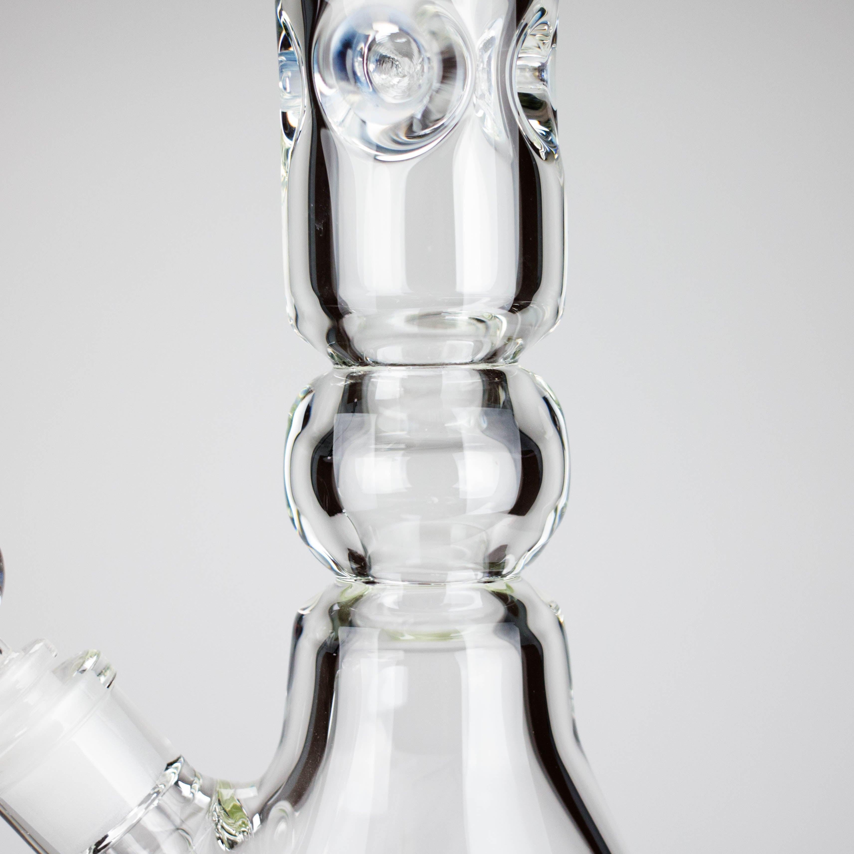 Genie | 19.5" 9mm Curved Shaft Glass Beaker Bong [F7-002-1]