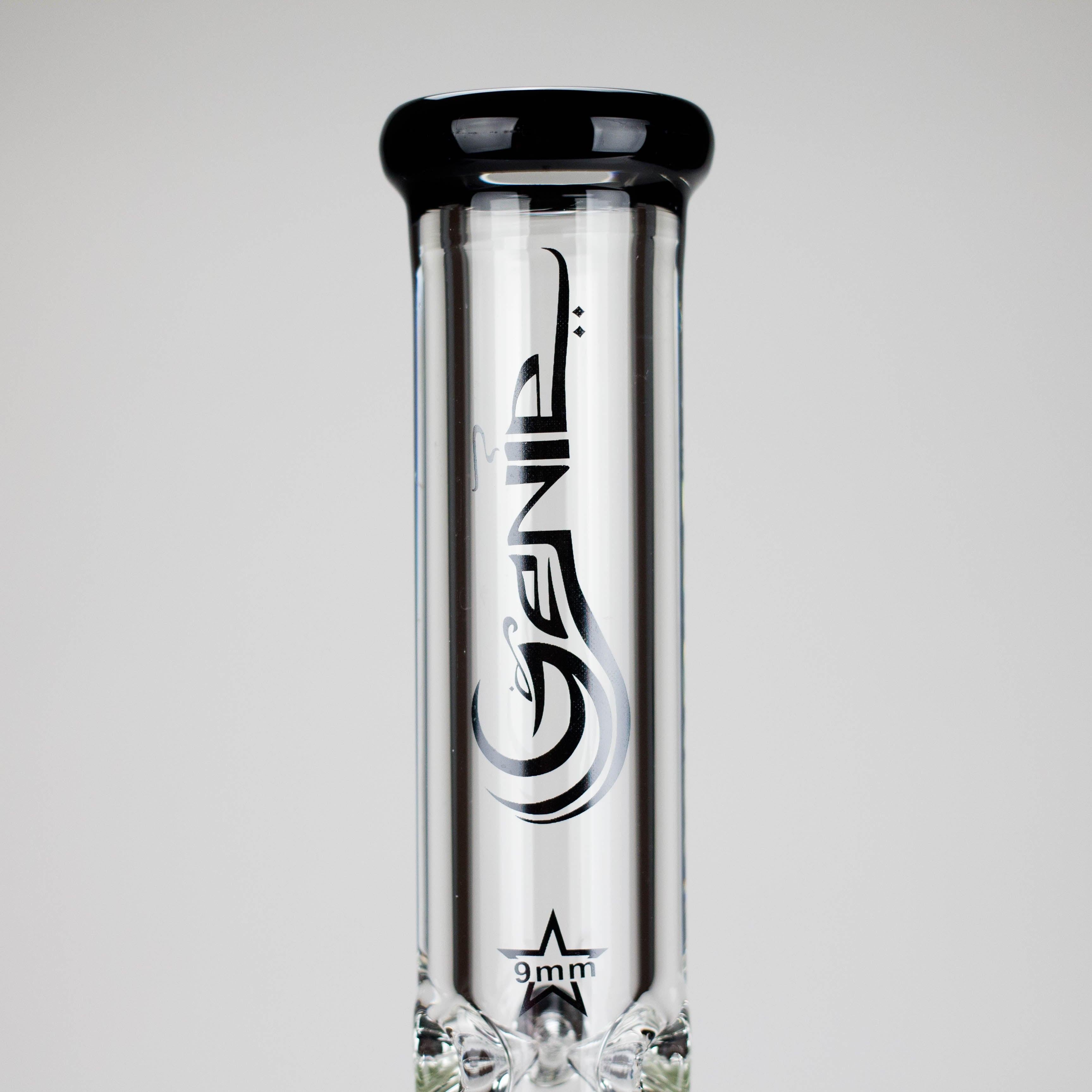 Genie | 17.5" 10-Arm 9mm Colored Bottom Glass Bong [GE4180]