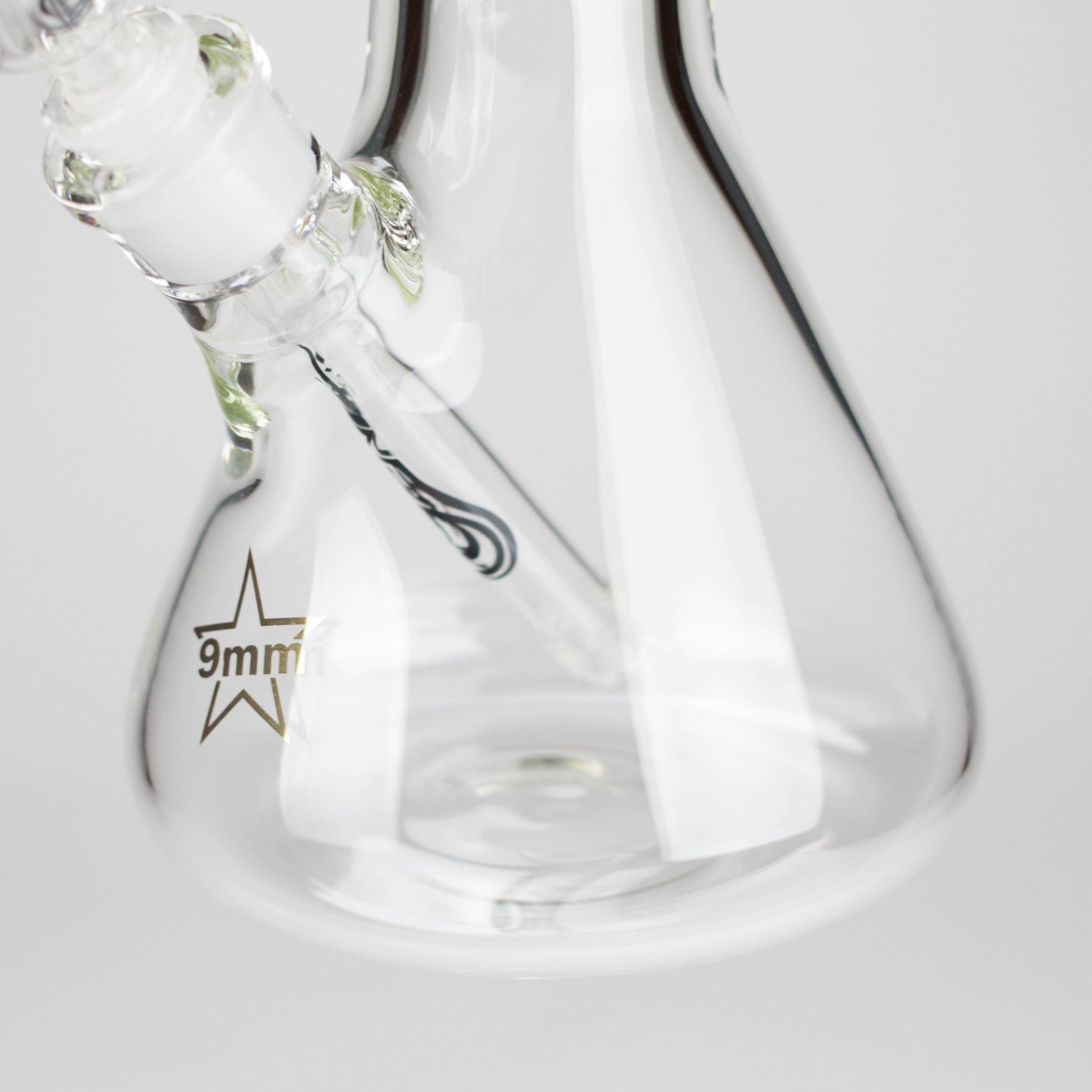 Genie | 19.5" 9mm Curved Shaft Glass Beaker Bong [F7-002-1] Secondary image