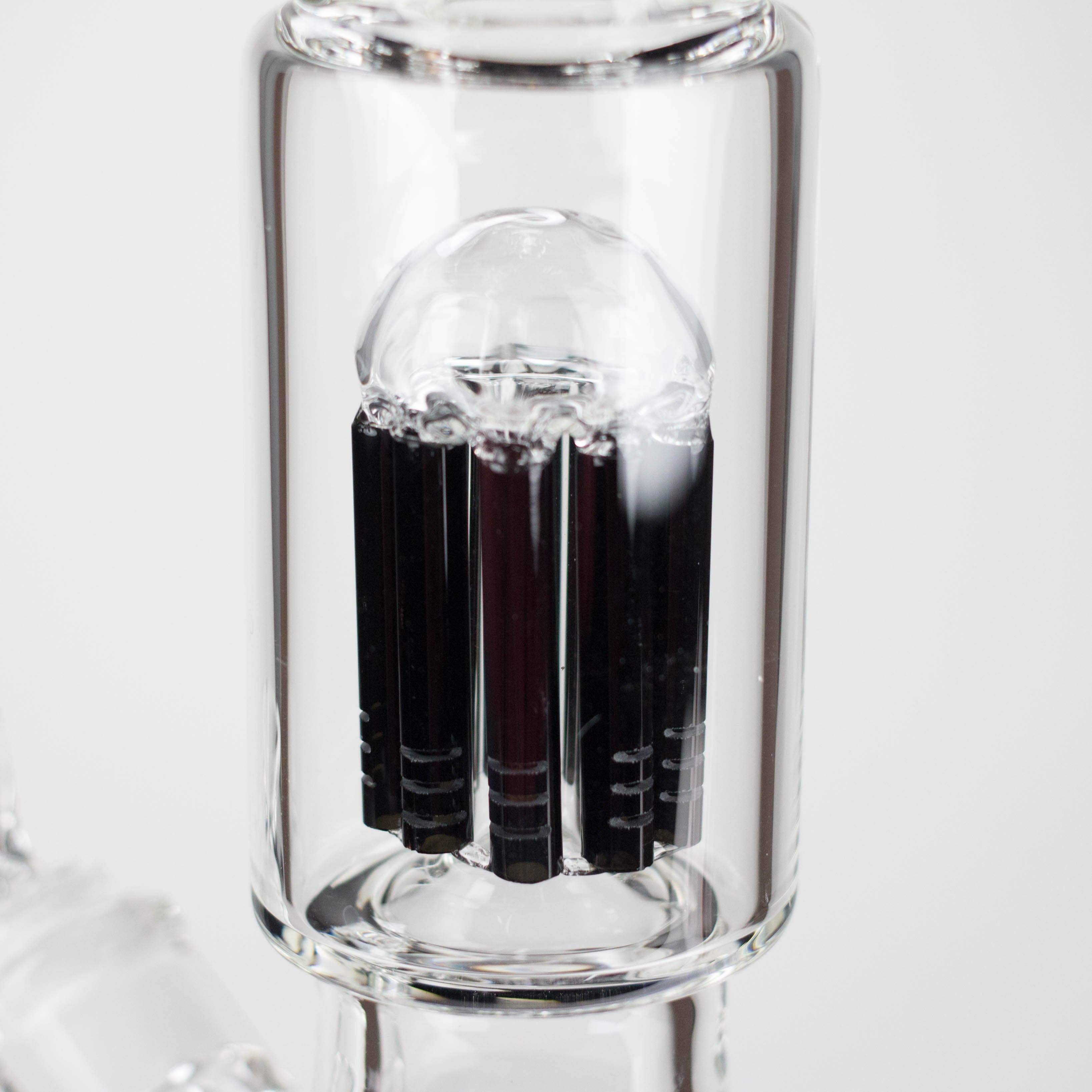 Genie | 17.5" 10-Arm 9mm Colored Bottom Glass Bong [GE4180]
