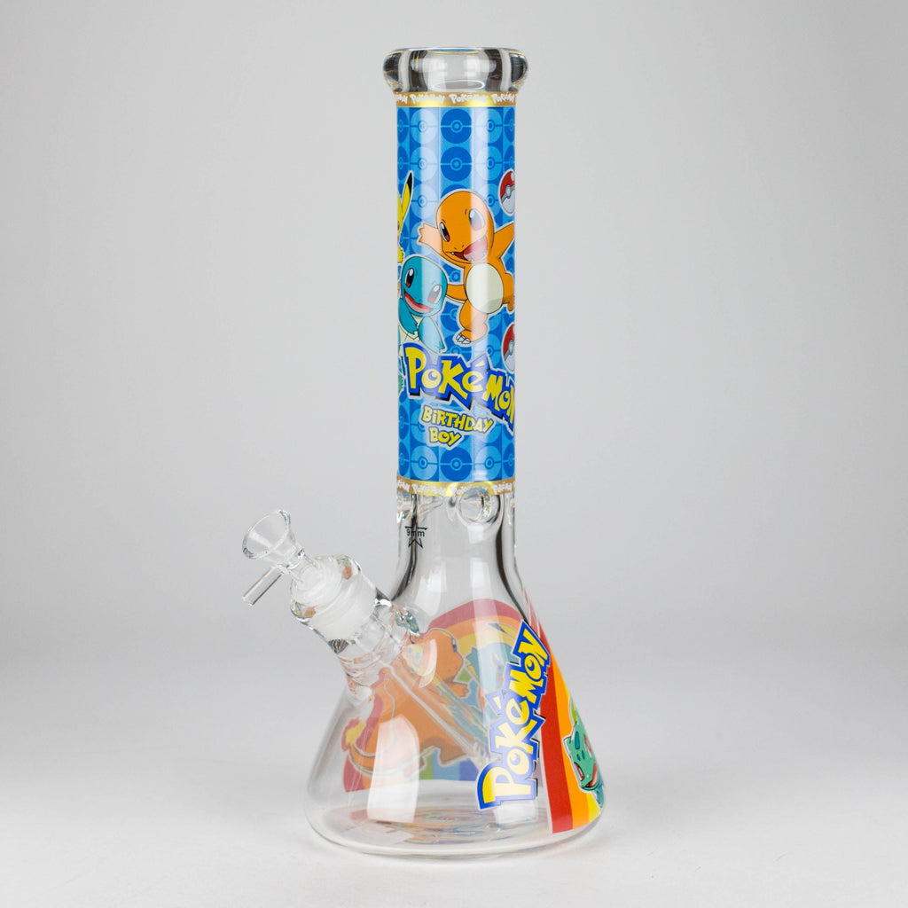 14" PK Cartoon Glow In The Dark 9mm Glass Bong [PIP863]
