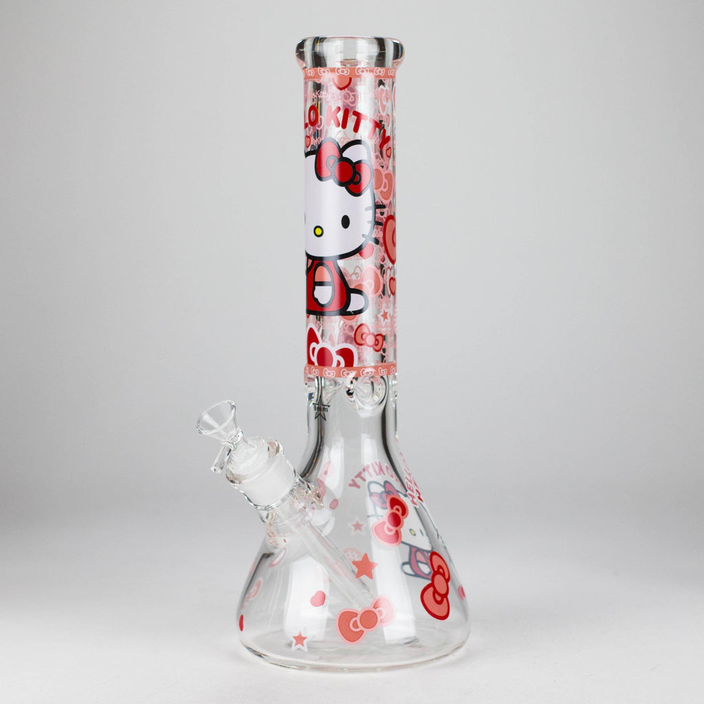 14" PK Cartoon Glow In The Dark 9mm Glass Bong [PIP863]
