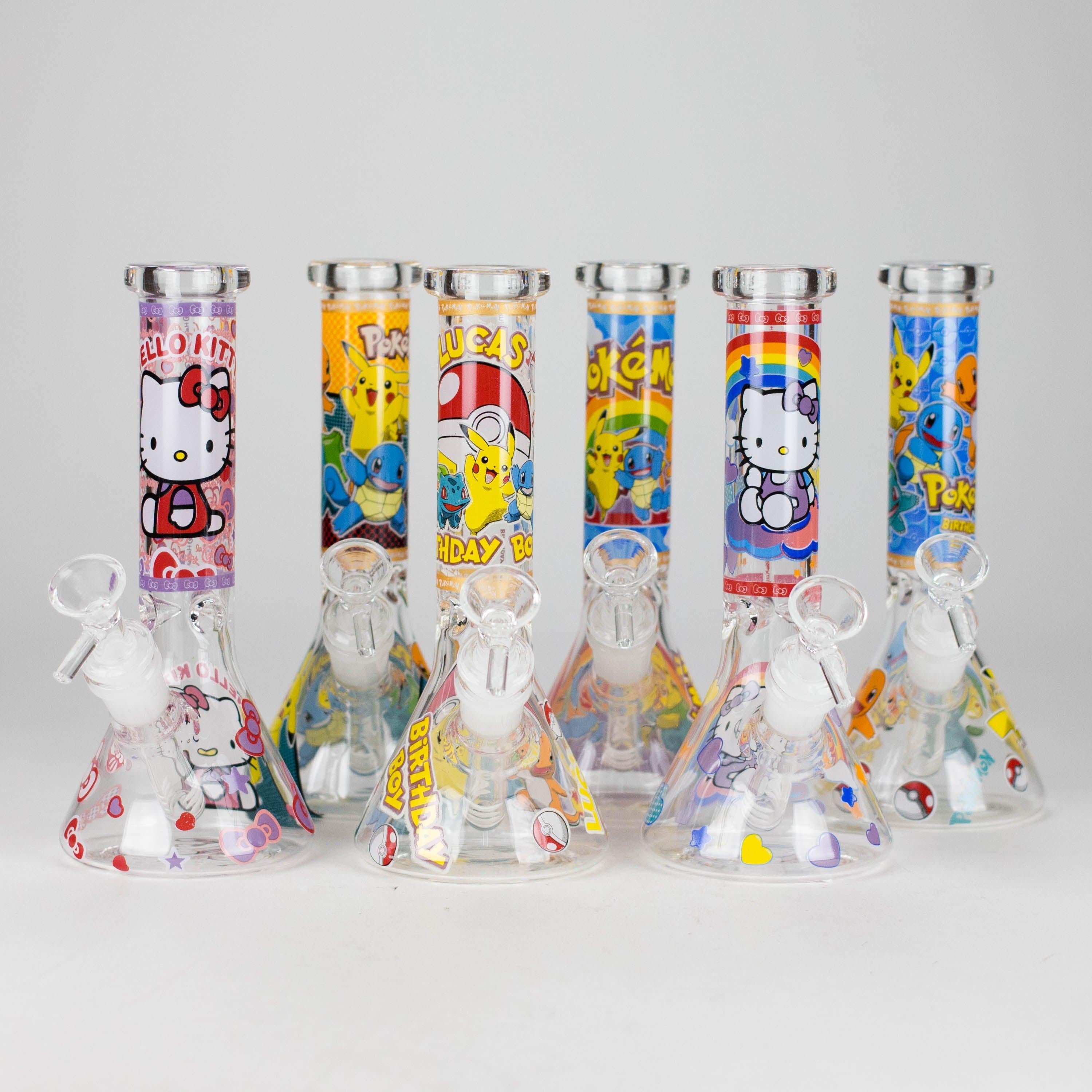 7.5" Glow-in-the-Dark PK Cartoon Beaker Bong – [PIP880] Main image