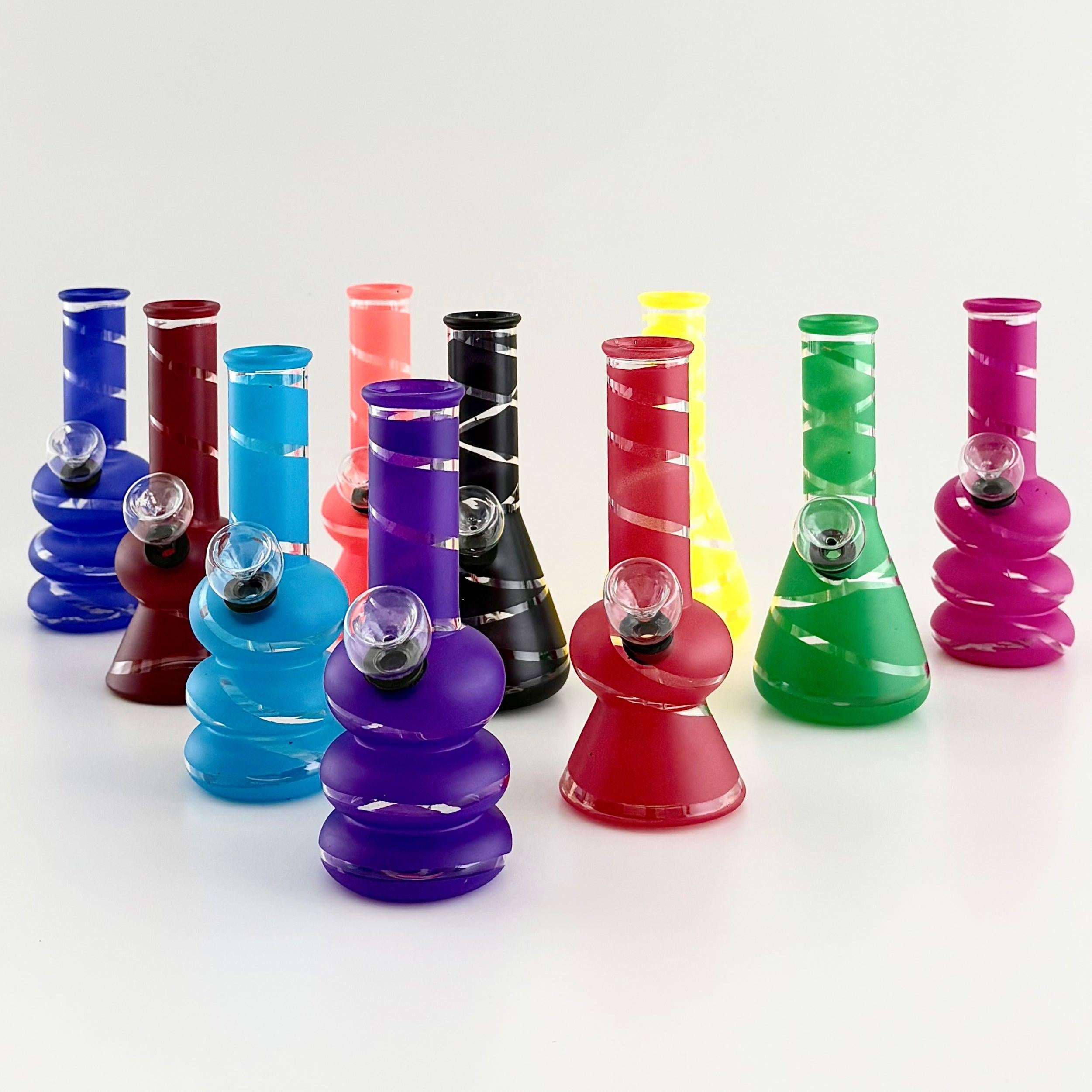 6" Glass Water Pipe – 10 Assorted Colours Main image