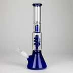 13" Color Accented Glass Water Bong with Coil Percolator & Splash Guard